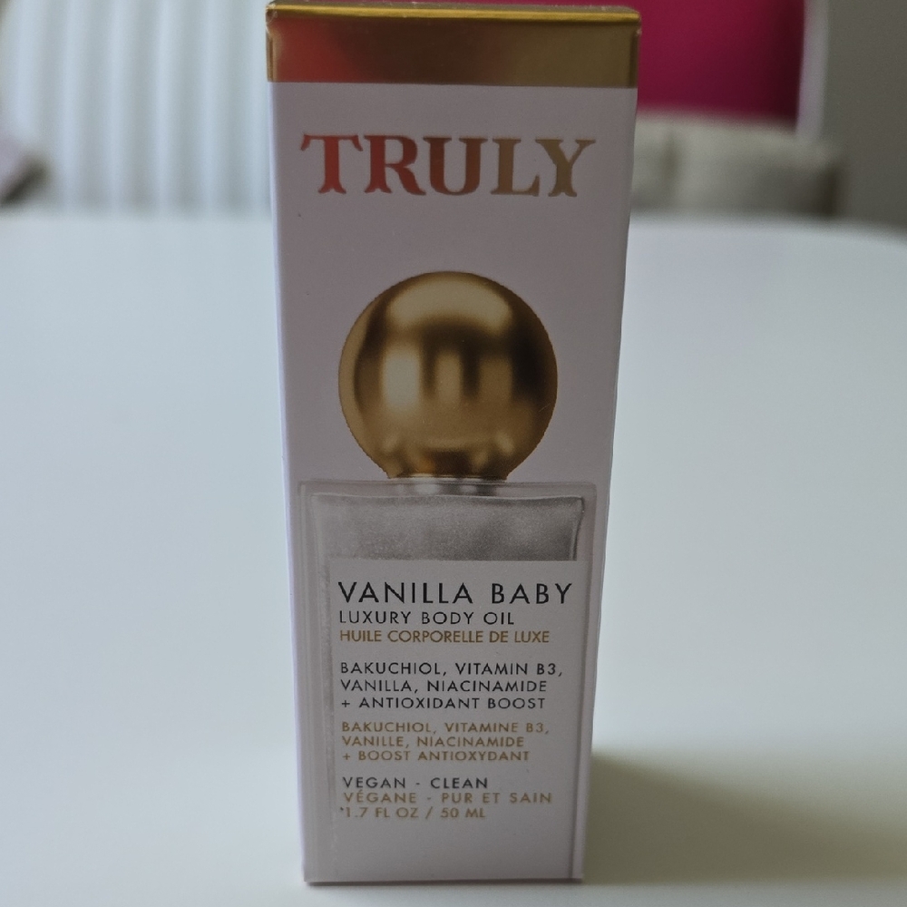 TRULY Vanilla Baby Body Oil with Gold Accents